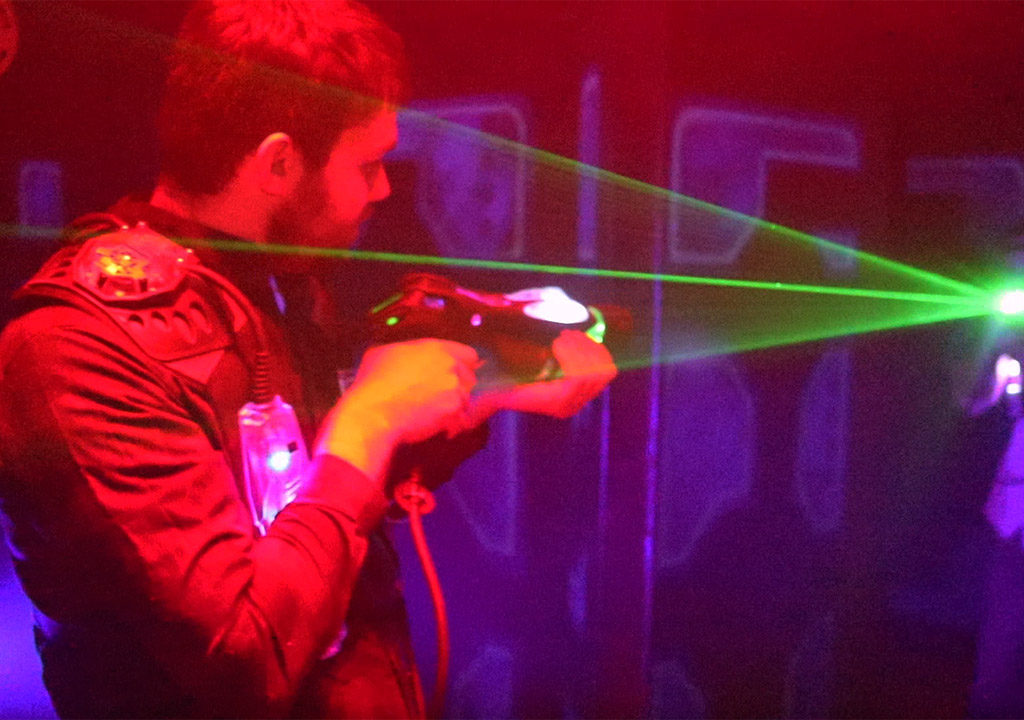 wide green laser tag beam