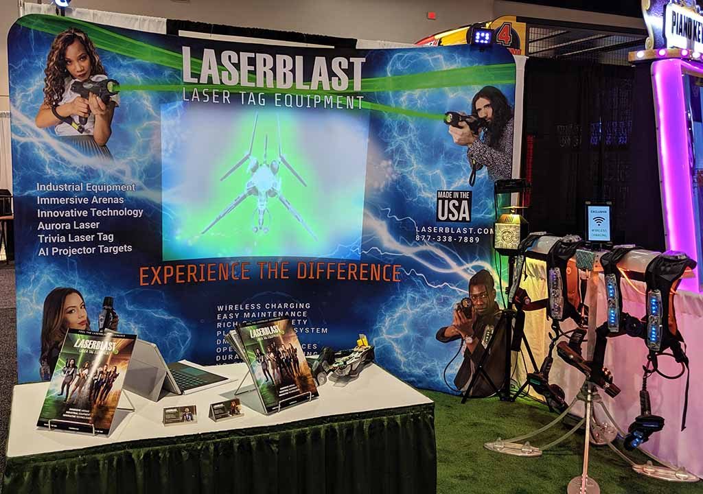 laser tag equipment booth bowl expo