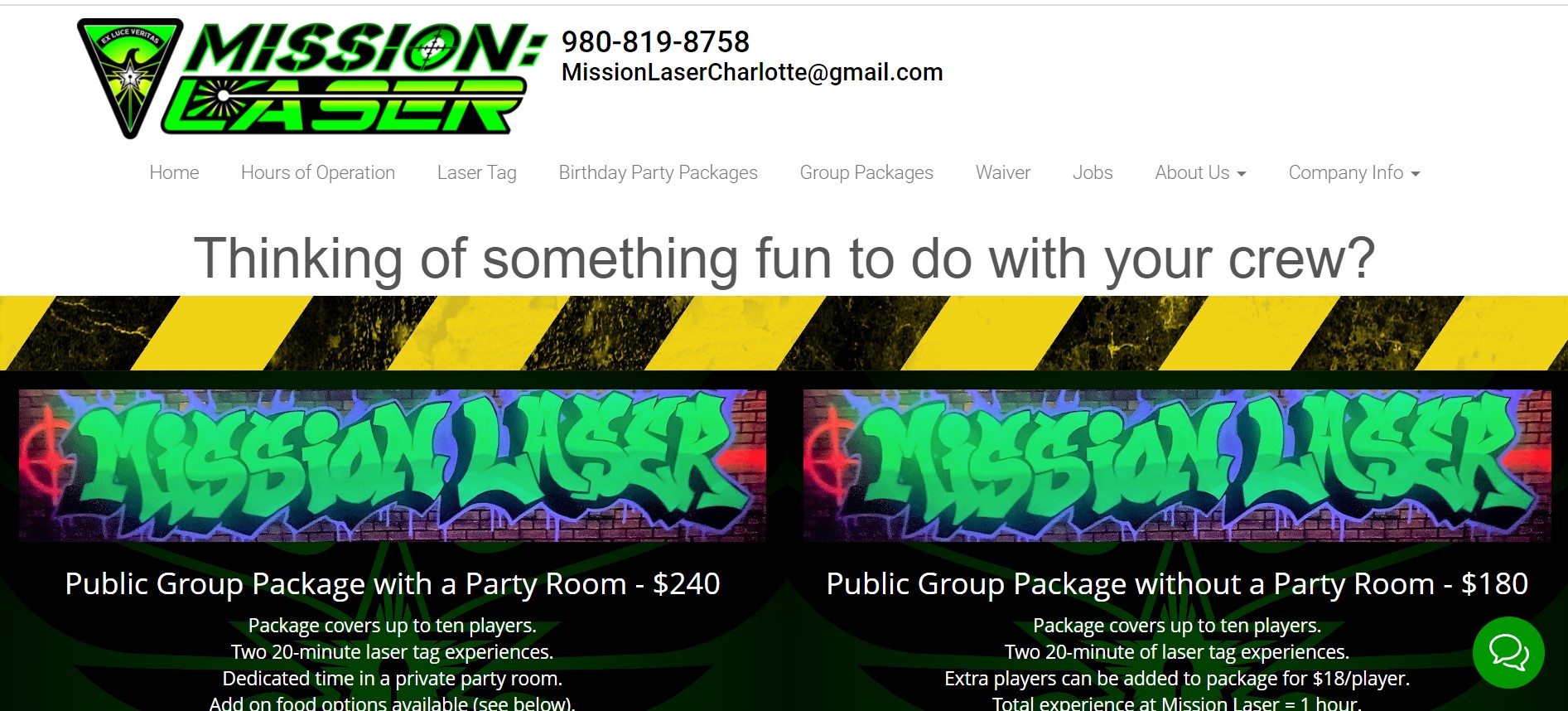 Mission Laser Group Packages